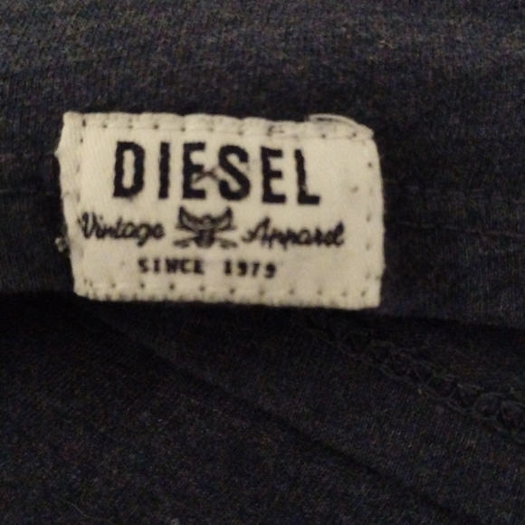 Diesel Dark Gray Tee with Vintage Print - Picture 3 of 5